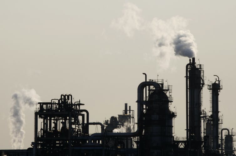 Steam Spew From Chimneys